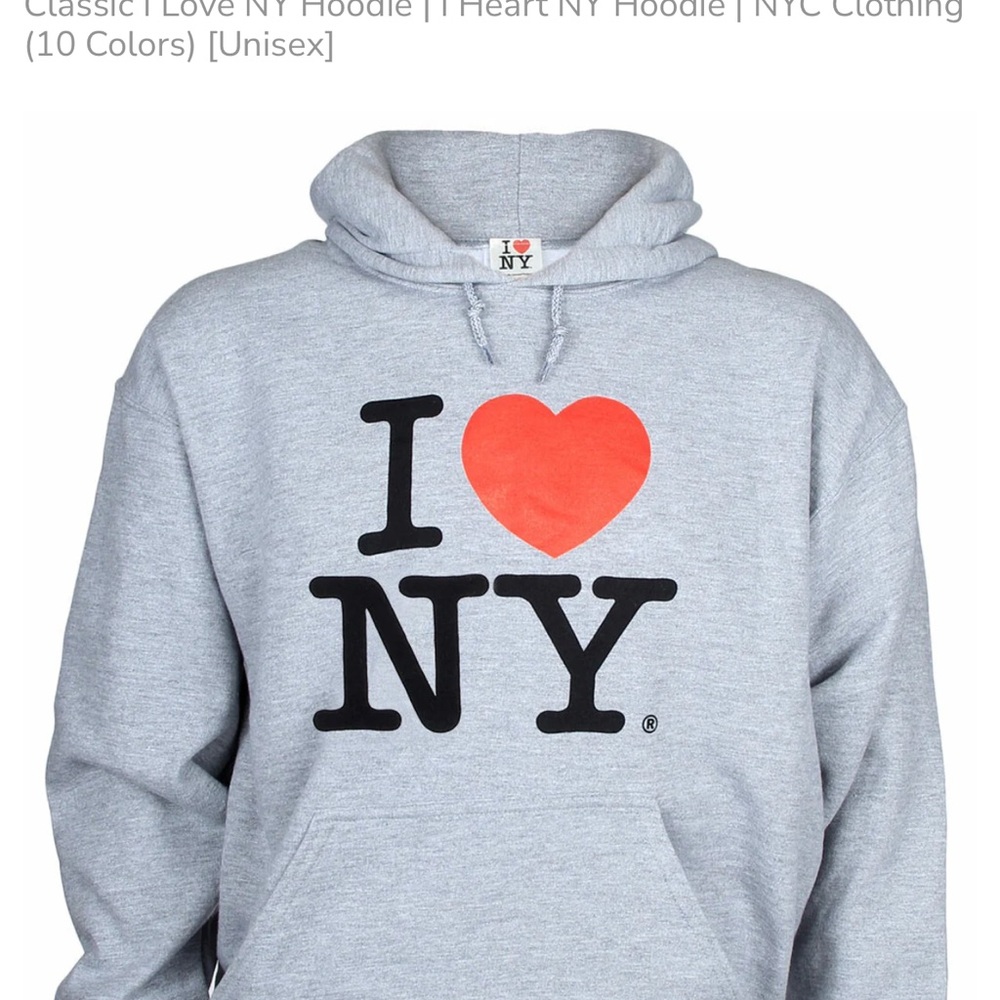 I Love NY Gray Hoodie